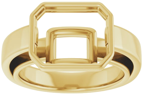 Sužadėtuvių Žiedas „Bezel-Set Solitaire“ 14k yellow gold Emerald 11mm x 9mm (3)