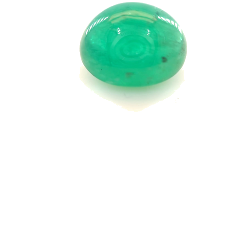 2.96 carat GREEN CABOCHON cut Oval Smaragdas (1)
