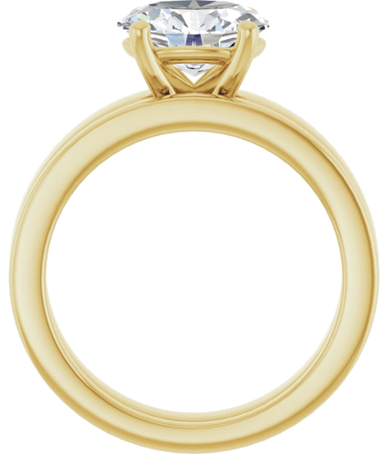 14K Yellow 9x7 mm Oval Solitaire Engagement Ring Mounting (3)