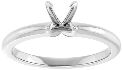 Sužadėtuvių Žiedas „Claw-Prong Solitaire“ 14k white gold Round 5.2mm (3)