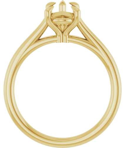Sužadėtuvių Žiedas „Claw-Pong“ 14k yellow gold Pear 10mm x 6mm (2)