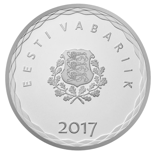 2017 Эстония Ганзейский город Таллин 8 евро серебряная монета (2)