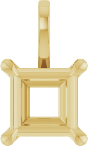 Pakabukas „Solitaire“ 14k yellow gold Square 5.5mm (1)