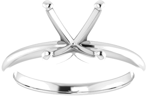 14K White  8.8 mm Round Solitaire Engagement Ring Mounting (3)