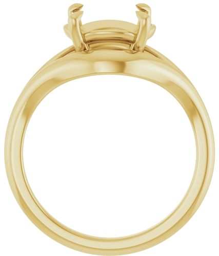 Sužadėtuvių Žiedas „Claw-Prong Solitaire“ 14k yellow gold Oval 10mm x 8mm (2)
