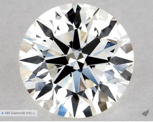 0.53 carat I-VVS1 Excellent cut Natūralus Round Deimantas (1)