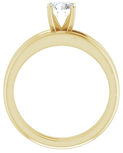 14K Yellow  5.5 mm Round Solitaire Engagement Ring Mounting (7)