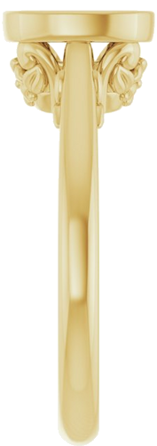 Sužadėtuvių Žiedas „Bezel-Set“ 14k yellow gold Cushion 7mm (4)
