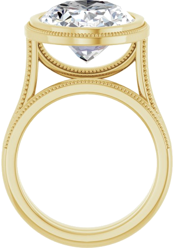 Sužadėtuvių Žiedas „Bezel-Set Solitaire“ 14k yellow gold Oval 16mm x 12mm (7)