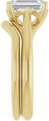 14K Yellow 8x6 mm Emerald Solitaire Engagement Ring Mounting (9)