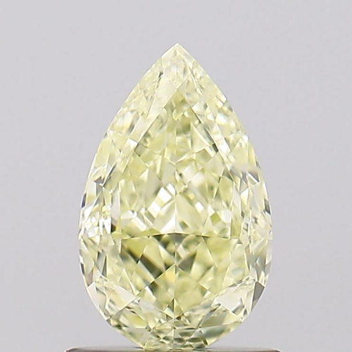 1.01 carat Fancy Light Yellow-VVS2 Natūralus Pear Deimantas (1)