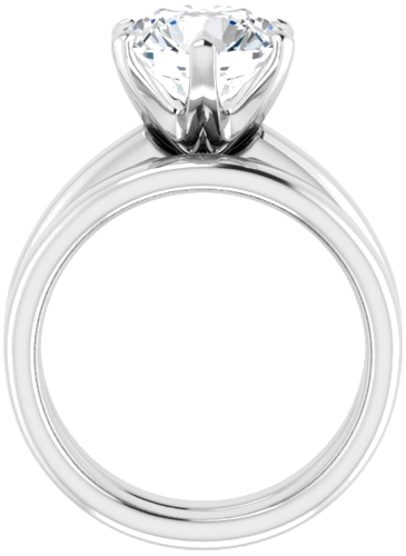 Platinum 9.4 mm Round Engagement Ring Mounting (7)
