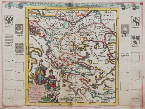 Карта на Гърция и Балканите, Елиас Бек, 1721–1750 г. (1)