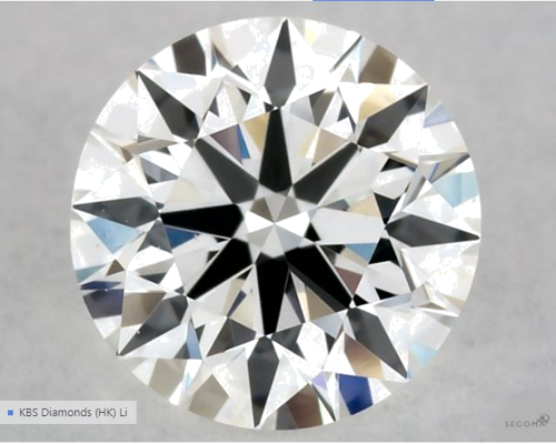 0.54 carat G-VS2 Excellent cut Natūralus Round Deimantas (1)
