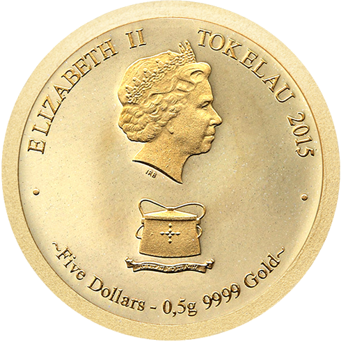 2015 Tokelau Year of the Goat 5 Dollar Gold Coin (2)