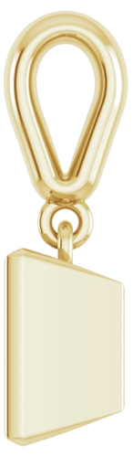 Pakabukas „Bezel-Set“ 585 Geltonojo Aukso Square 6mm (3)