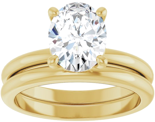 Sužadėtuvių Žiedas „Solitaire“ 14k yellow gold Oval 9mm x 7mm (8)