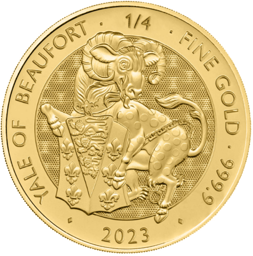 1/4 oz Tudor Beasts Yale of Beaufort 2023 Great Britain Gold Coin (1)
