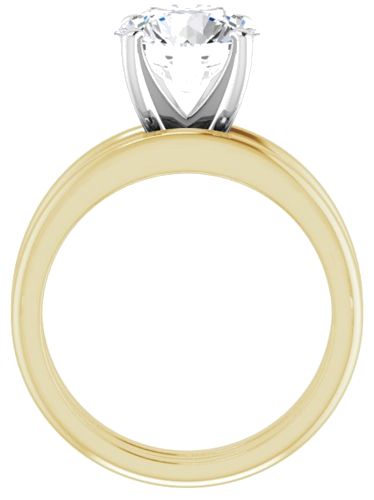 Sužadėtuvių Žiedas 18k yellow gold & platinum Round 8.8mm (7)