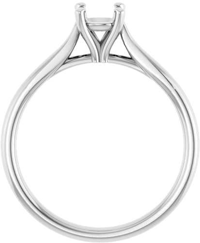 14K White 5.2 mm Round Engagement Ring Mounting (2)