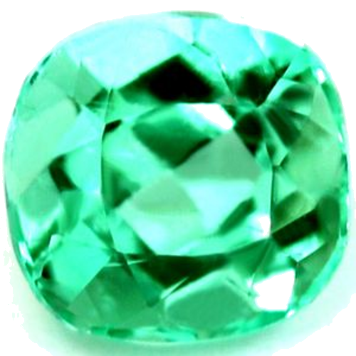 0.46 carat GREEN Cushion Smaragdas (1)