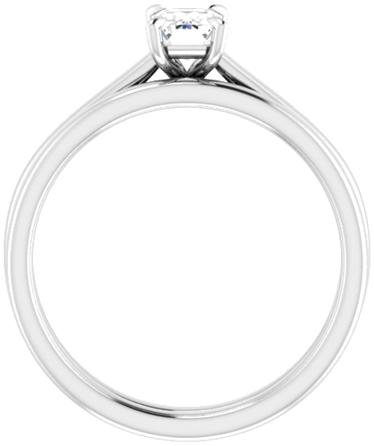 Sužadėtuvių Žiedas „Solitaire“ 585 Baltojo Aukso Emerald 6mm x 4mm (7)