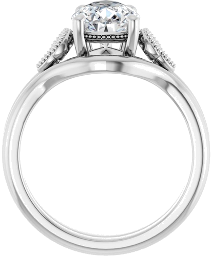 Sužadėtuvių Žiedas „Solitaire“ 14k white gold Pear 10mm x 7mm (7)