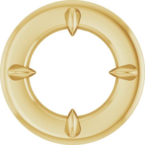 Pakabukas „Claw-Prong Bezel-Style Solitaire“ 14k yellow gold Round 6.5mm (1)