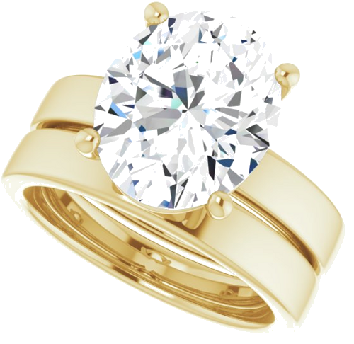 Sužadėtuvių Žiedas „Solitaire“ 14k yellow gold Oval 12mm x 10mm (10)