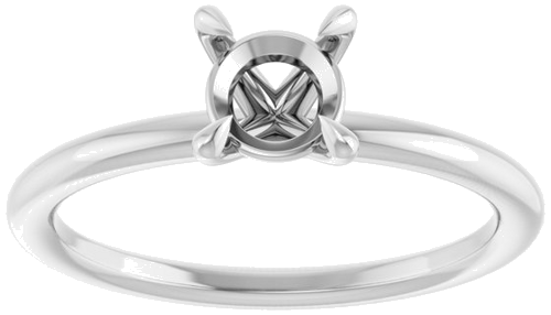 Sužadėtuvių Žiedas „Claw-Prong Solitaire“ 14k white gold Round 5.8mm (3)
