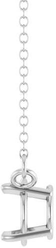 Pakabukas „Solitaire“ 14k white gold Round 6mm (3)