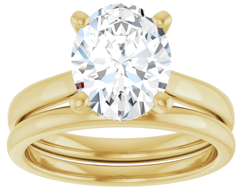Sužadėtuvių Žiedas 10k yellow gold Oval 10mm x 8mm (8)