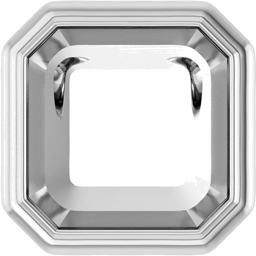 Pakabukas „Bezel-Set Solitaire“ 14k white gold Asscher 7mm (1)