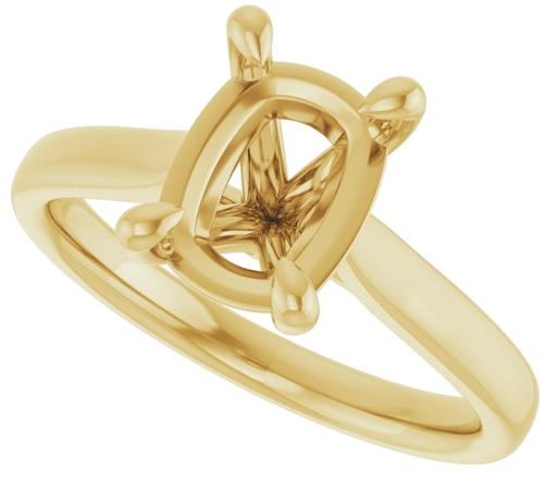 Sužadėtuvių Žiedas „Claw-Prong Solitaire“ 14k yellow gold Elongated Cushion 9mm x 7mm (5)