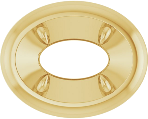 Pakabukas „Solitaire Slide“ 14k yellow gold Oval 6mm x 4mm (1)