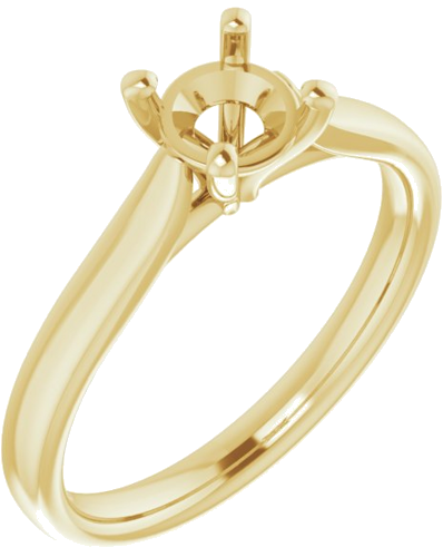 Sužadėtuvių Žiedas 18k yellow gold Round 5.5mm (1)