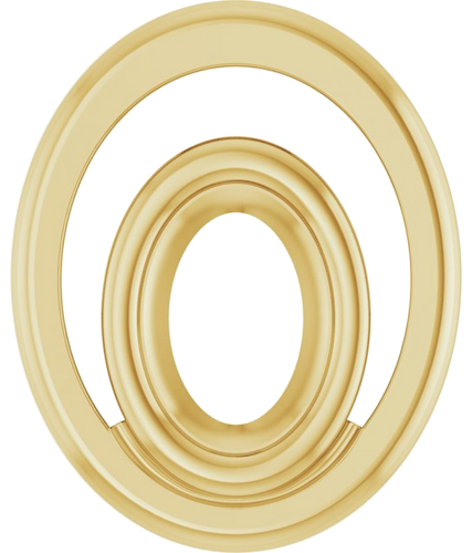 Pakabukas „Solitaire Slide“ 585 Geltonojo Aukso Oval 7mm x 5mm (1)