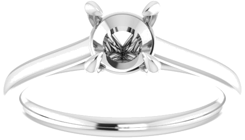 Sužadėtuvių Žiedas „Solitaire“ 585 Baltojo Aukso Round 5.8mm (3)