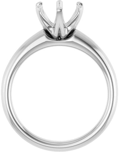 14K White 8.2 mm Round Engagement Ring Mounting (2)