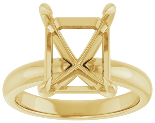 Sužadėtuvių Žiedas „Claw-Prong Solitaire“ 14k yellow gold Emerald 11mm x 9mm (3)