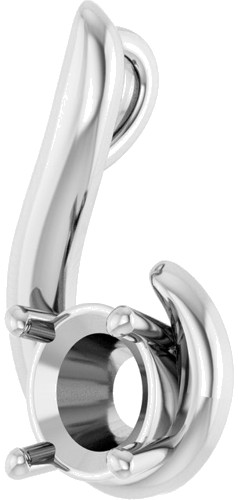 Pakabukas „Freeform“ 14k white gold Round 7mm (2)