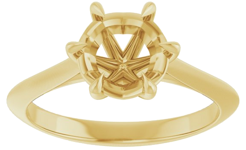 Sužadėtuvių Žiedas „Claw-Prong Solitaire“ 14k yellow gold Round 7.4mm (3)