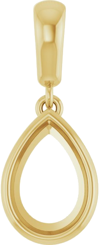 Pakabukas „Bezel-Set Charm“ 14k yellow gold Pear 9mm x 6mm (1)