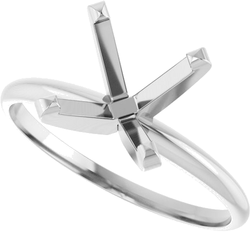 Sužadėtuvių Žiedas „Solitaire“ 585 Baltojo Aukso Round 9mm (5)