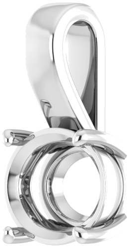 Pakabukas „Solitaire“ 925 Sidabro Oval 12mm x 10mm (2)