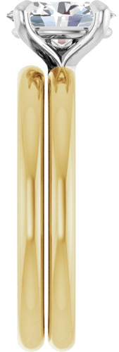 Sužadėtuvių Žiedas „Solitaire“ 585 Baltojo Ir Geltonojo Aukso Oval 8mm x 6mm (9)