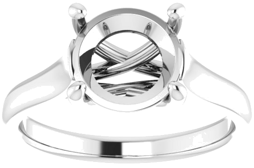 Sužadėtuvių Žiedas „Solitaire“ 14k white gold Round 8.8mm (3)