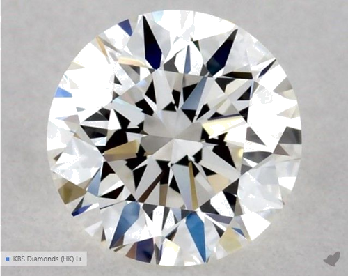 0.5 carat G-VVS2 Excellent cut Natūralus Round Deimantas (1)