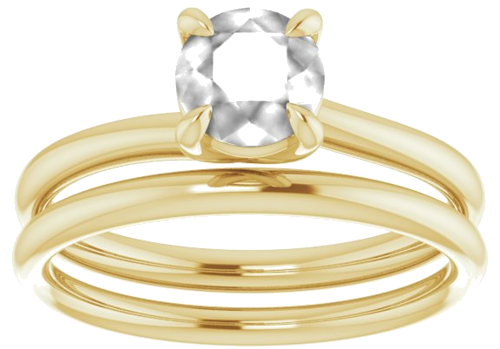 Sužadėtuvių Žiedas „Solitaire“ 14k yellow gold Round 5.8mm (8)