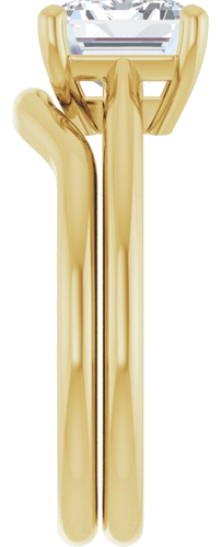 Sužadėtuvių Žiedas „Solitaire“ 14k yellow gold Emerald 9mm x 7mm (9)